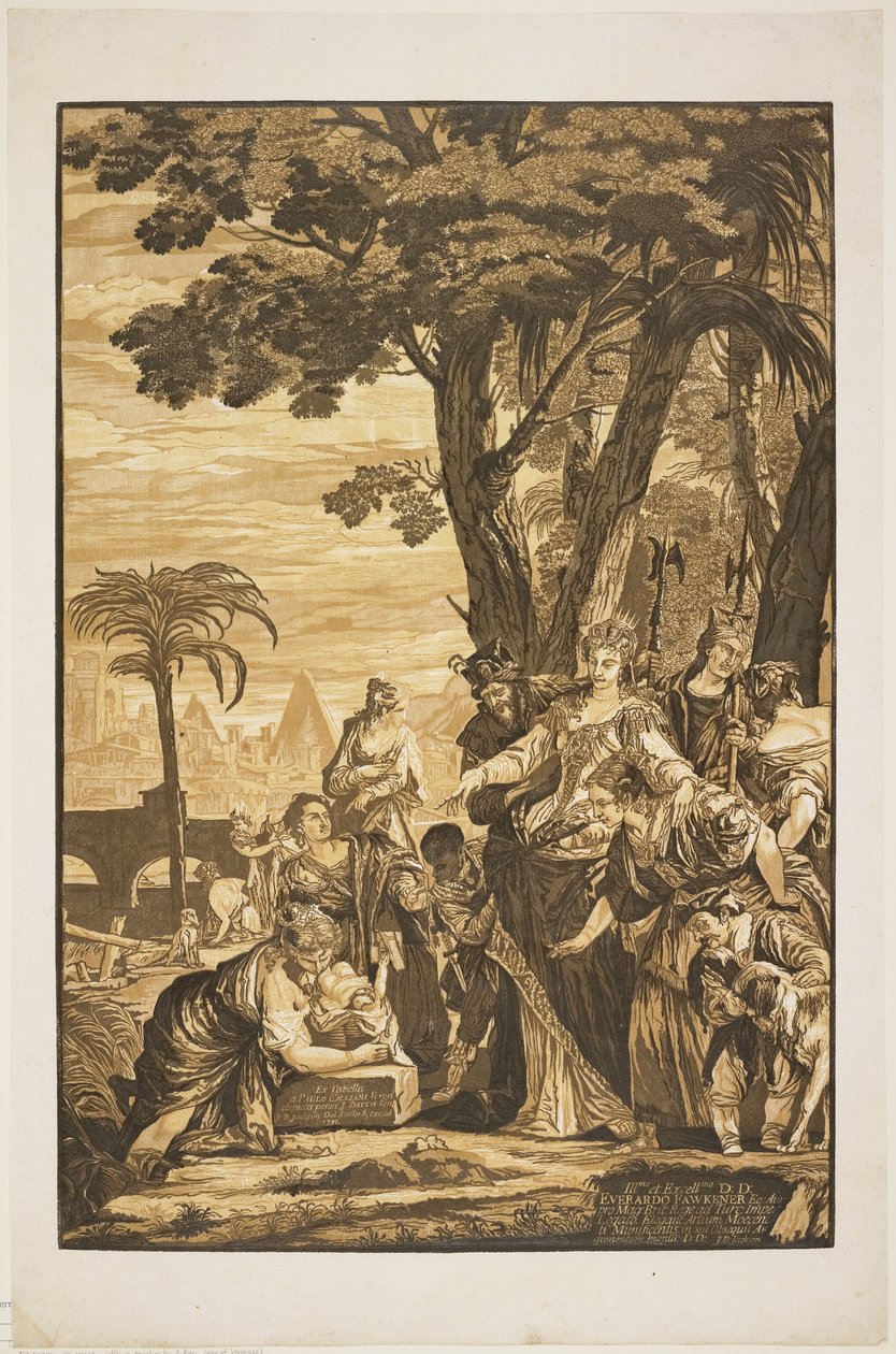 De vondst van Mozes, 1741 door John Baptist Jackson