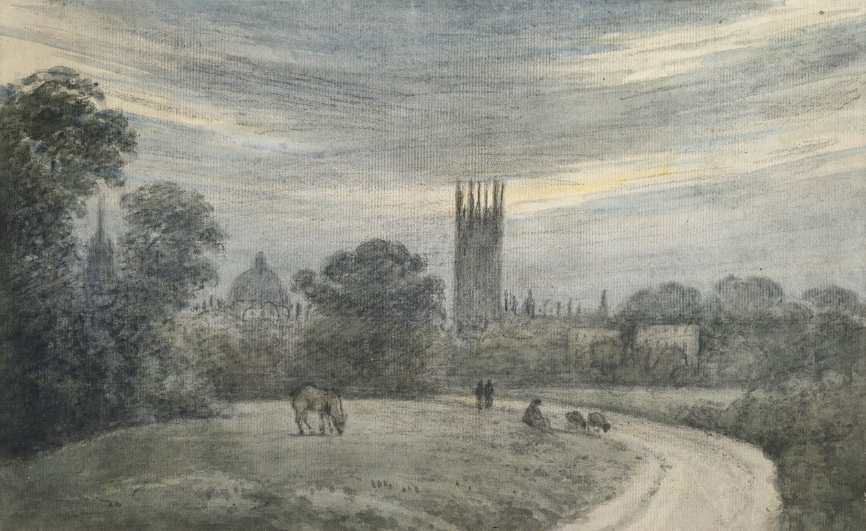 De ingang naar Oxford vanuit Londen, uit herinnering, 16 juli 1790 door John Baptist Malchair