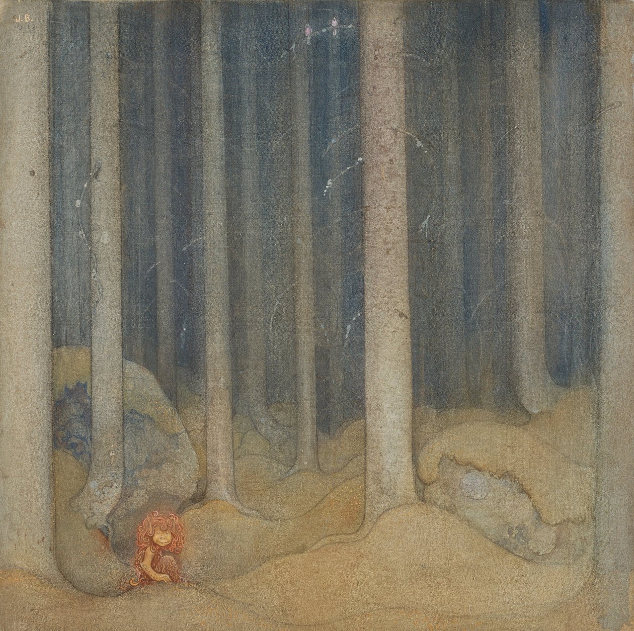 Humpe in het bos door John Bauer