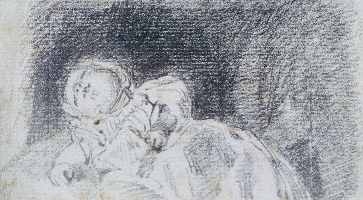 Een baby (mogelijk Maria Louisa Constable) 1819 door John Constable