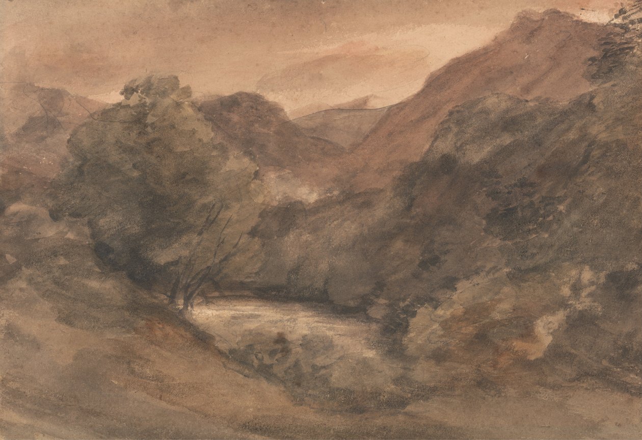 Borrowdale- Avond na een mooie dag, 1 oktober 1806 door John Constable