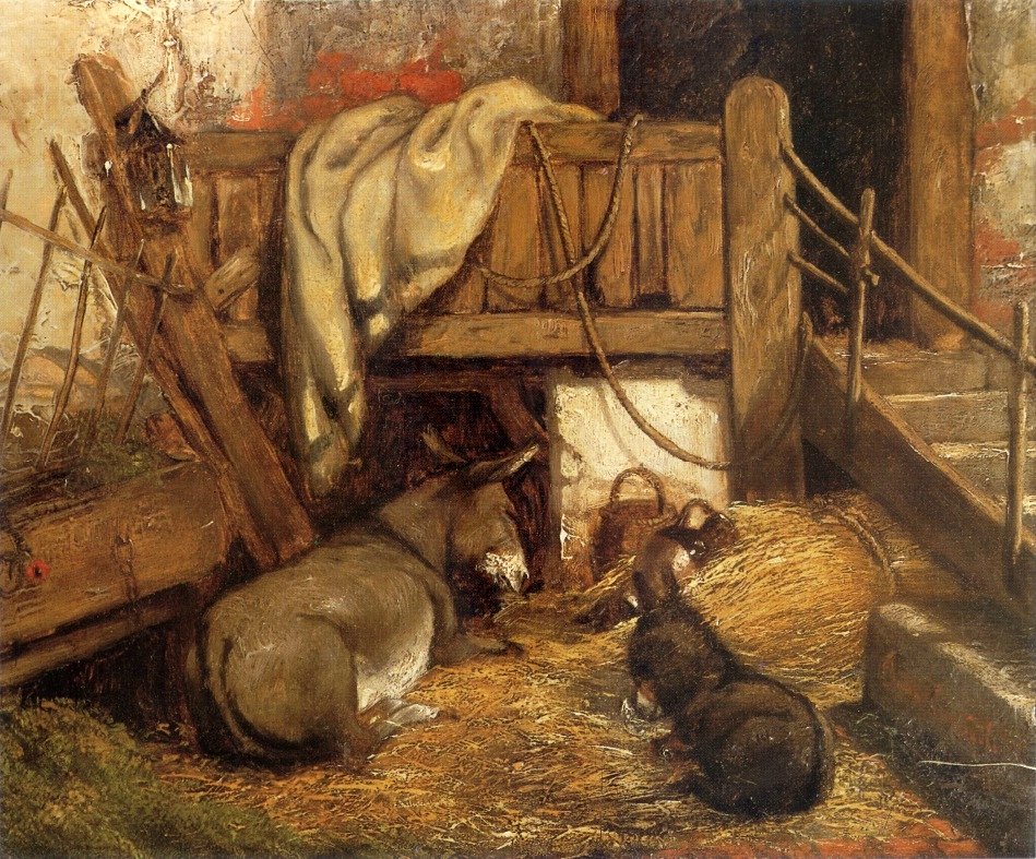 Ezels in de Stal door John Constable