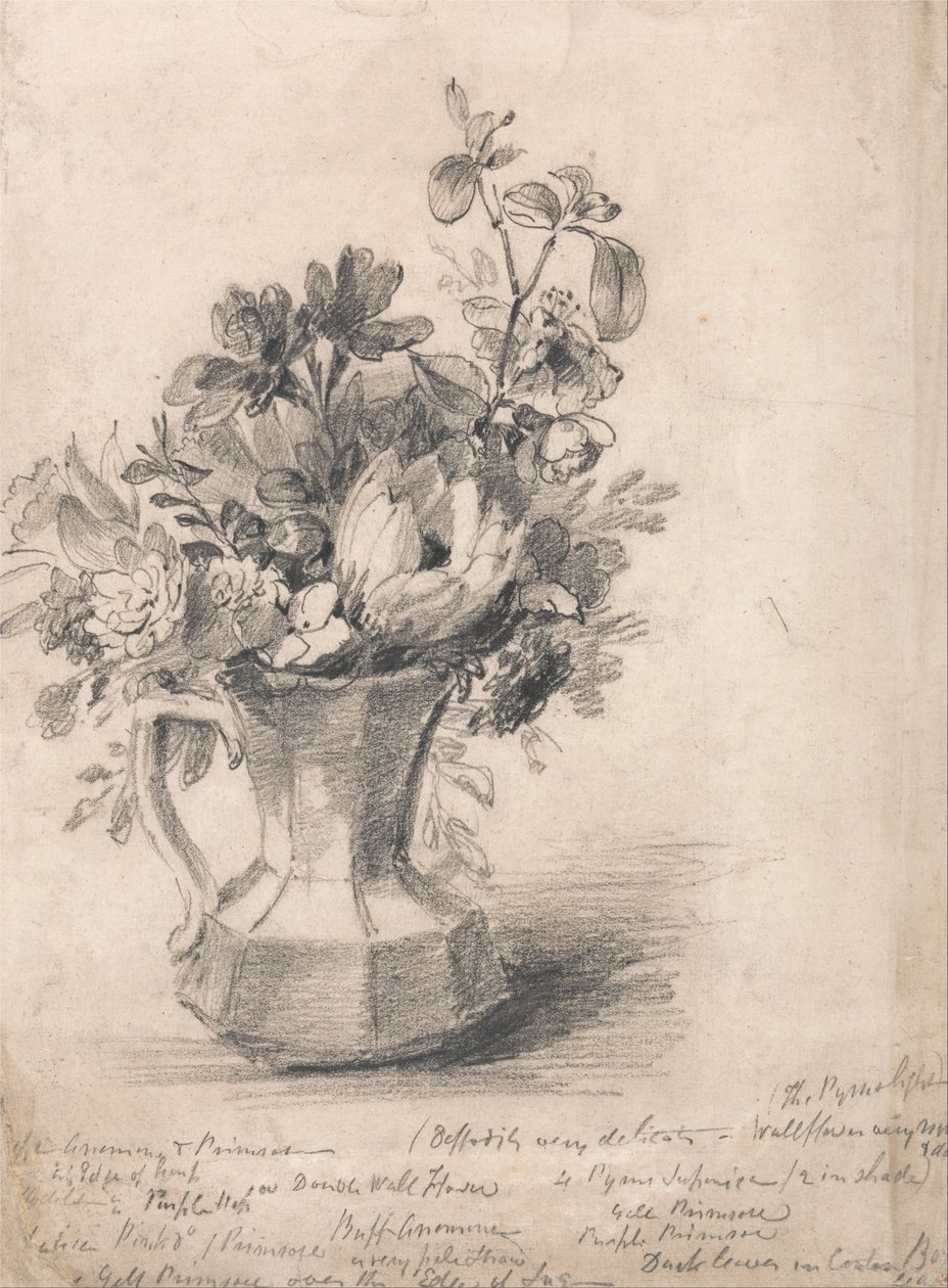 Bloemen in een Kan door John Constable