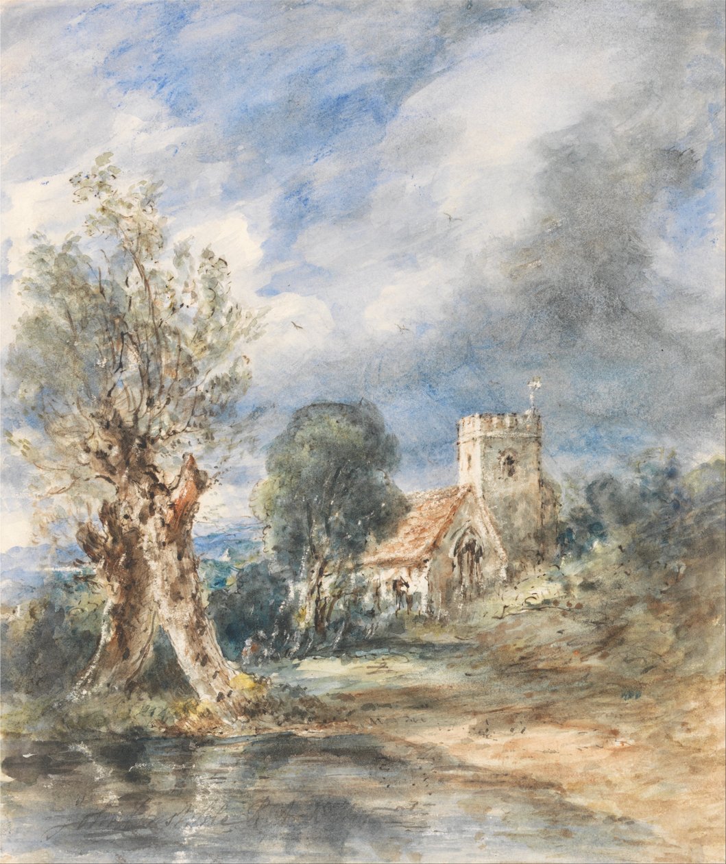 Kerk van Stoke Poges door John Constable