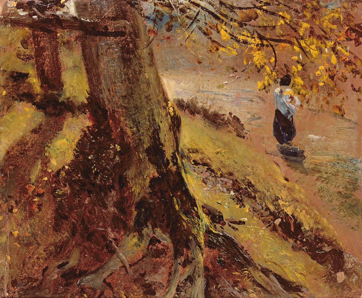 Studie van boomstammen door John Constable