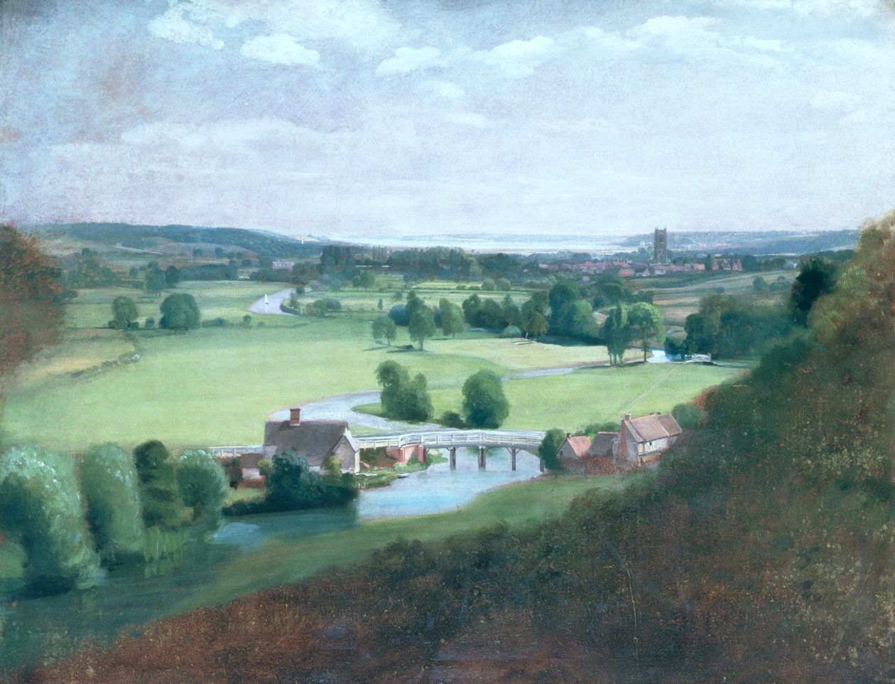 De vallei van de Stour met Dedham in de verte, 1836-37 door John Constable