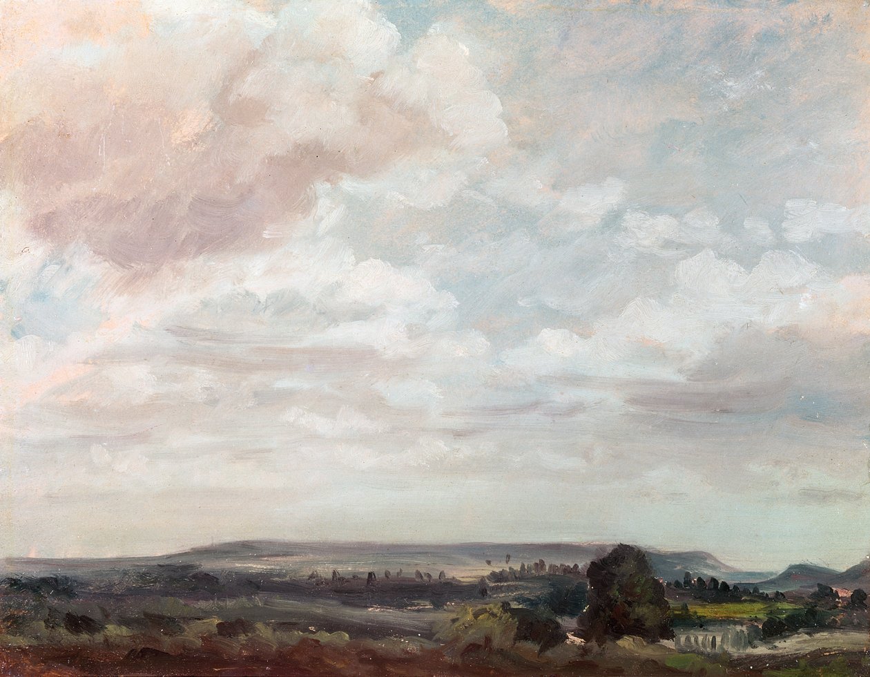 Uitzicht in Wiltshire door John Constable