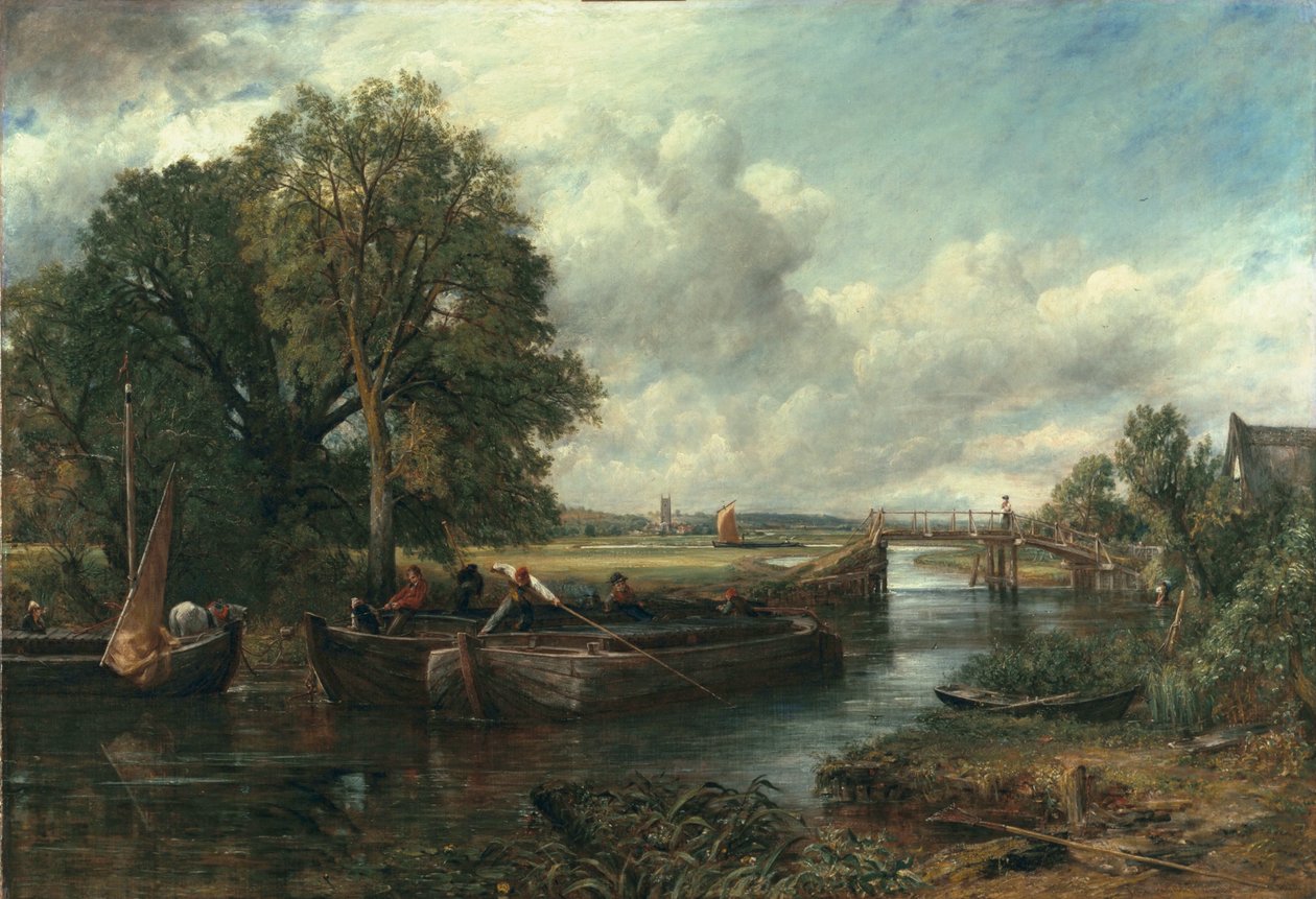 Uitzicht op de Stour nabij Dedham, 1822 door John Constable