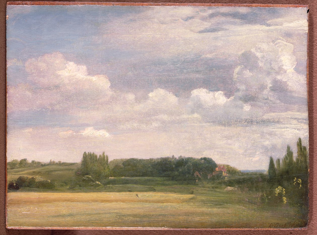 Uitzicht richting de pastorie, East Bergholt, 1813 door John Constable