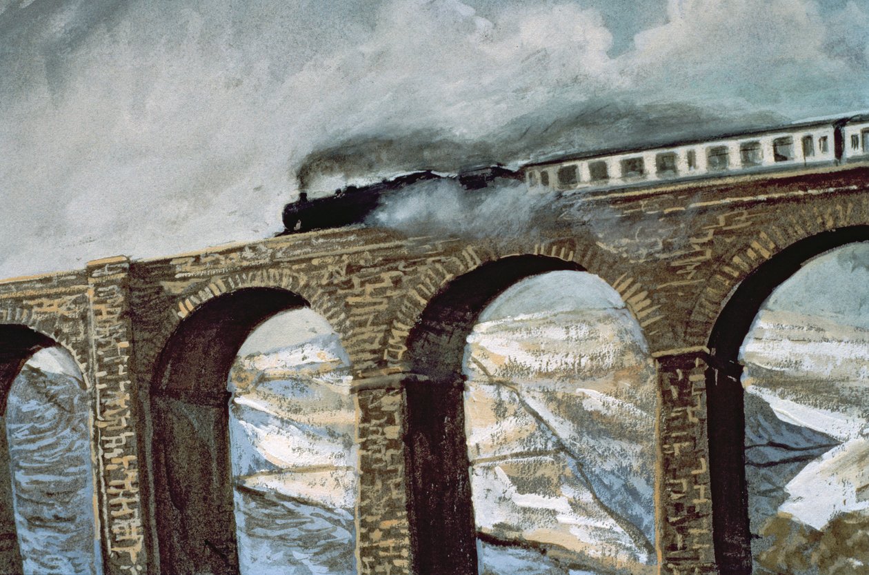 Arten Gill Viaduct (detail) door John Cooke