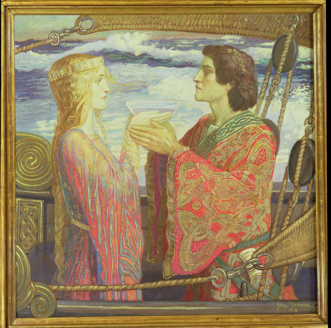 Tristan en Isolde, 1912 door John Duncan