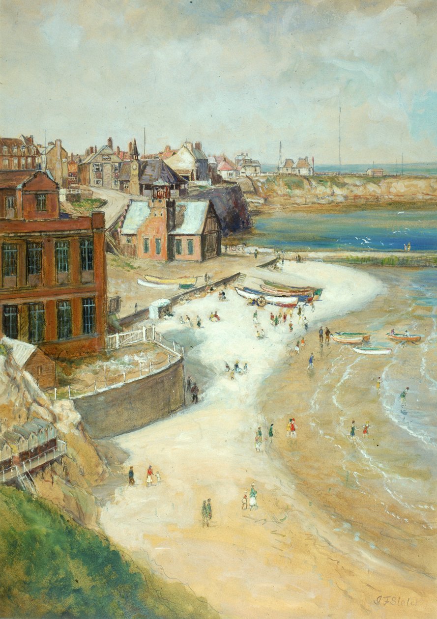 Cullercoats, Northumberland, 1910 door John Falconar Slater