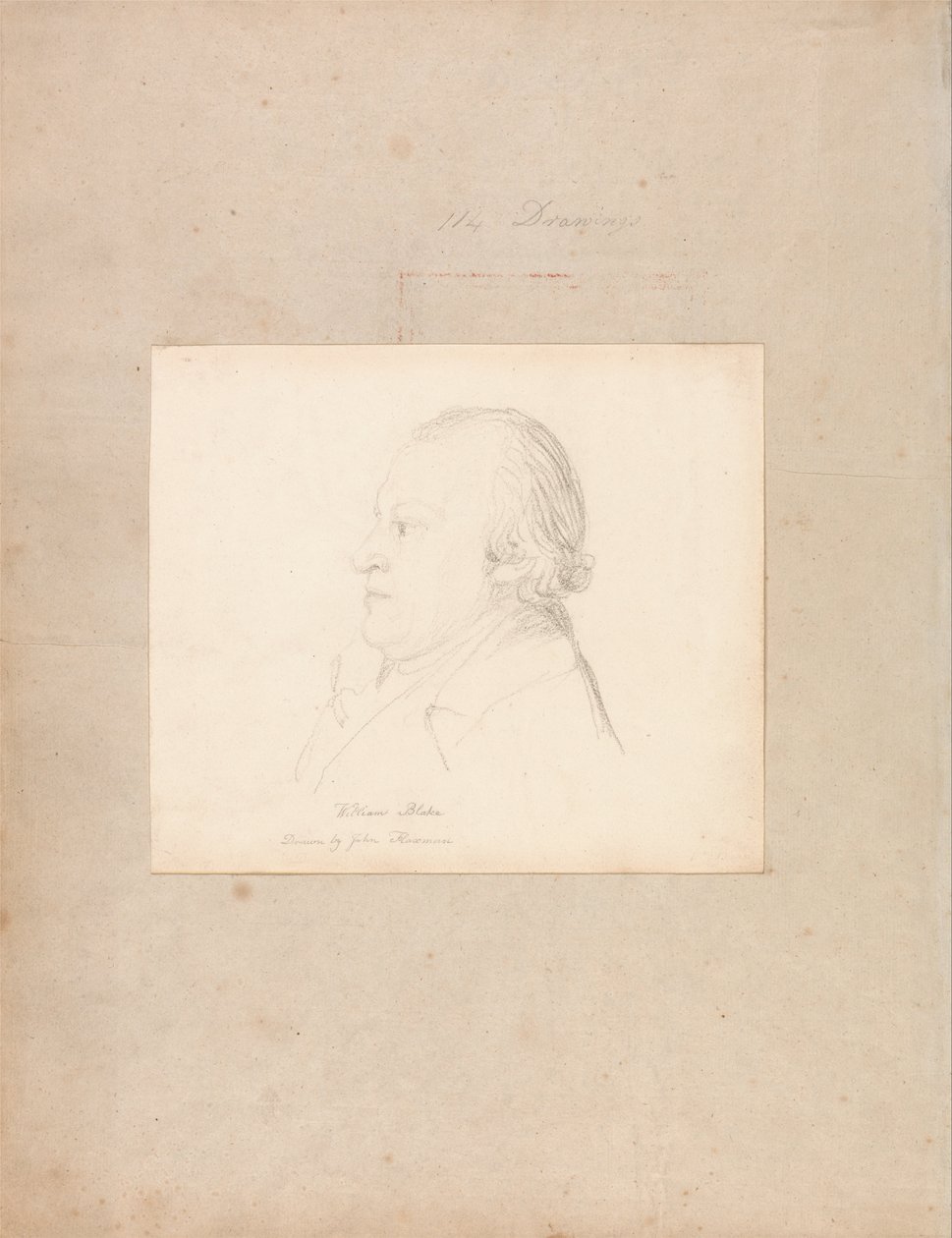 Portret van William Blake door John Flaxman