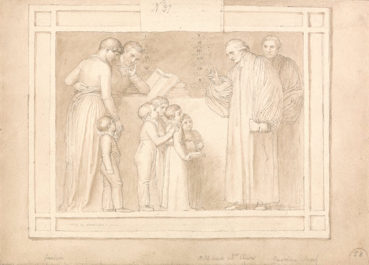Studie voor een Monument voor de Eerwaarde John Clowes door John Flaxman