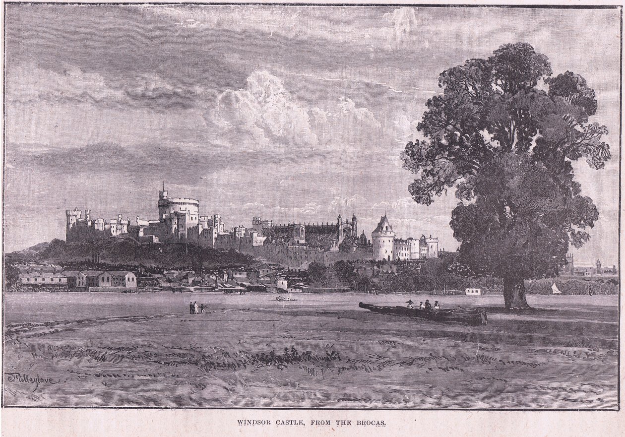 Kasteel Windsor vanaf de Brocas door John Fulleylove
