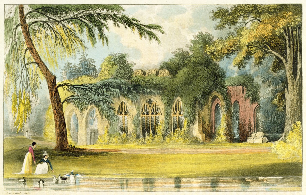 De ruïnes, Frogmore, 1828 door John Gendall