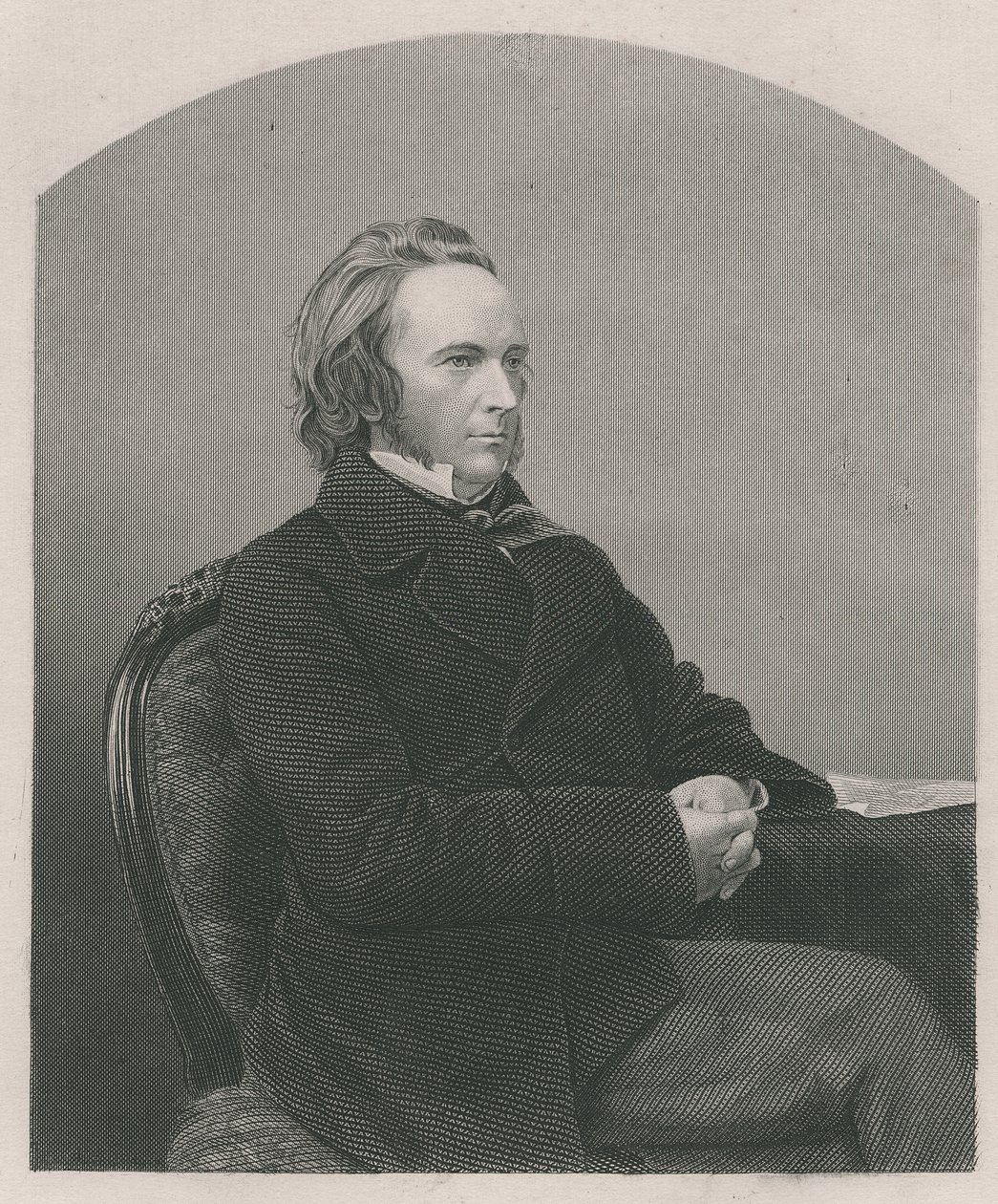 George John Douglas Campbell, 8e Hertog van Argyll, gegraveerd door D.J. Pound van een foto, uit 