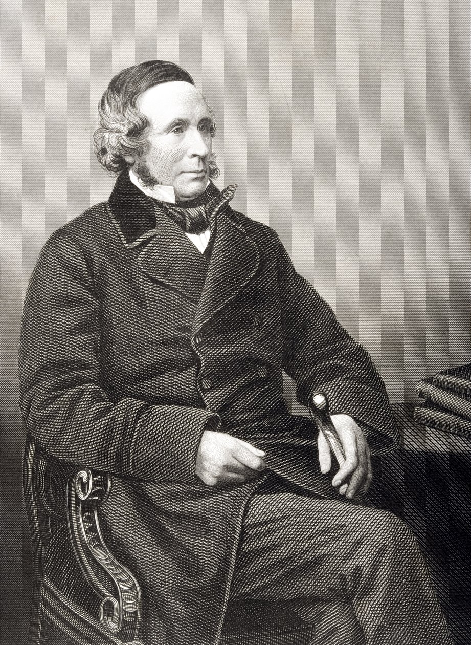 Sir Henry Singer Keating (1804-88) gegraveerd door D.J. Pound van een foto, uit 