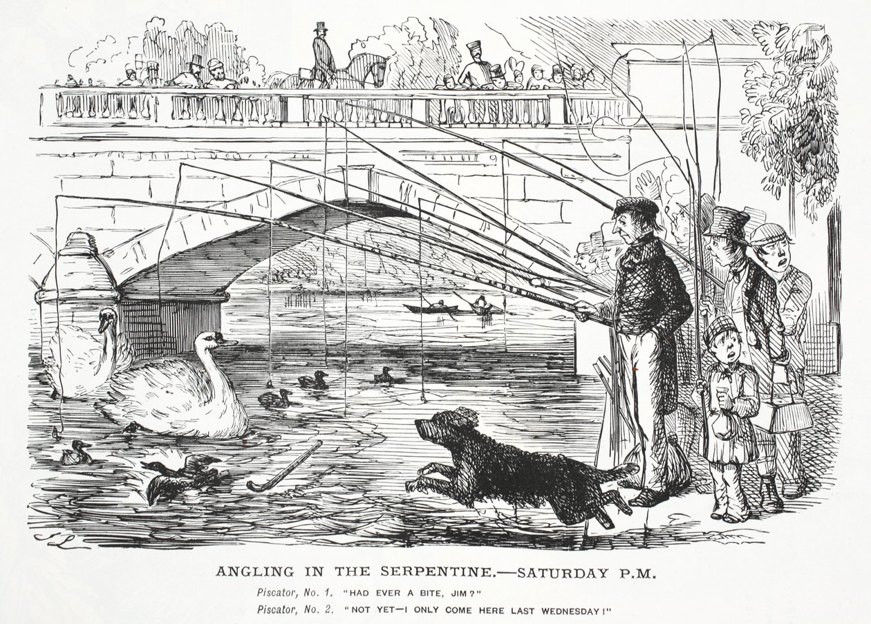 Vissen in de Serpentine — zaterdag, P.M. door John Leech