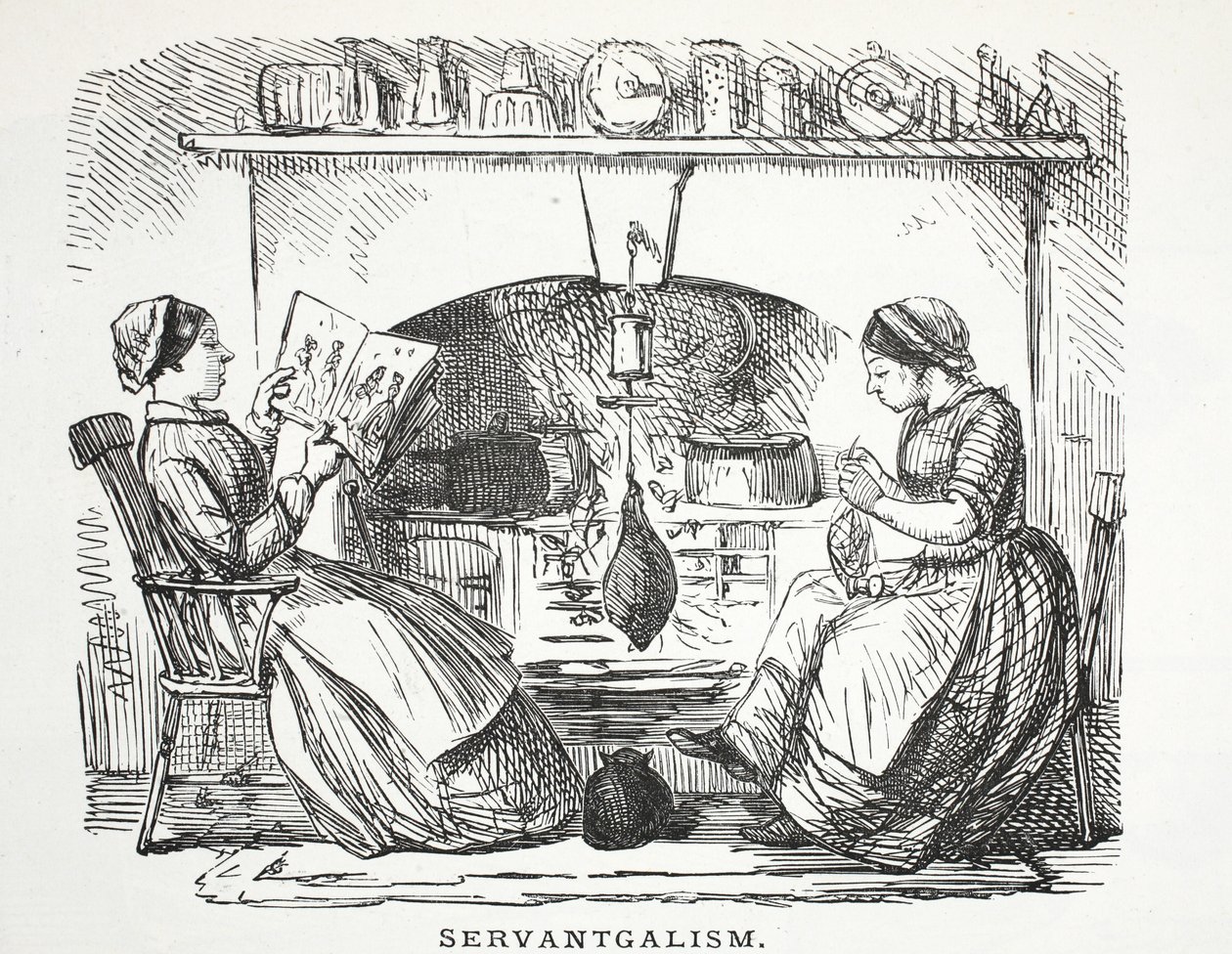 Dienstmeisjesgedrag, 1853 door John Leech