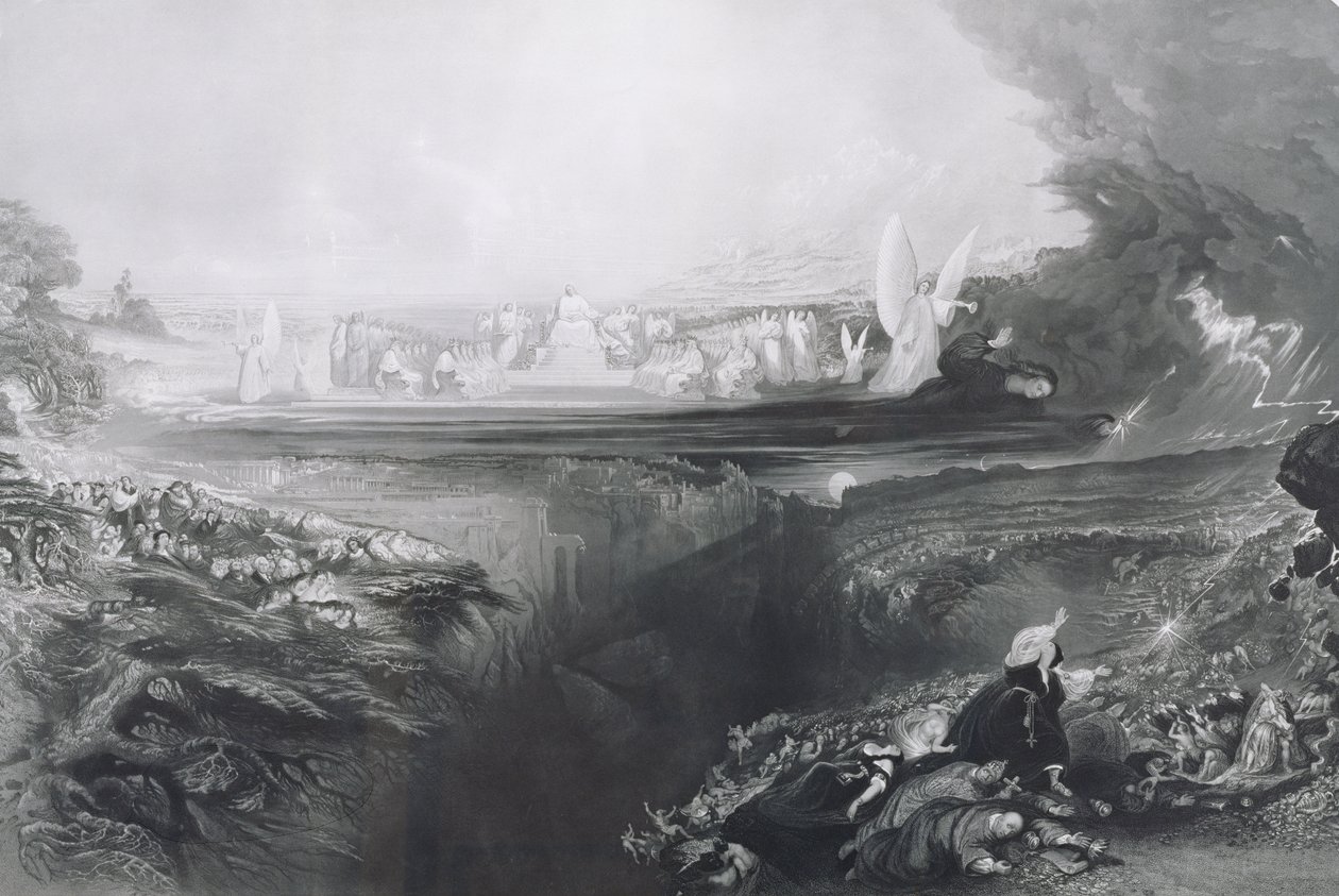 Het Laatste Oordeel, gegraveerd door Charles Mottram (1807-76) uitgegeven door Thomas McLean, 1856 door John Martin
