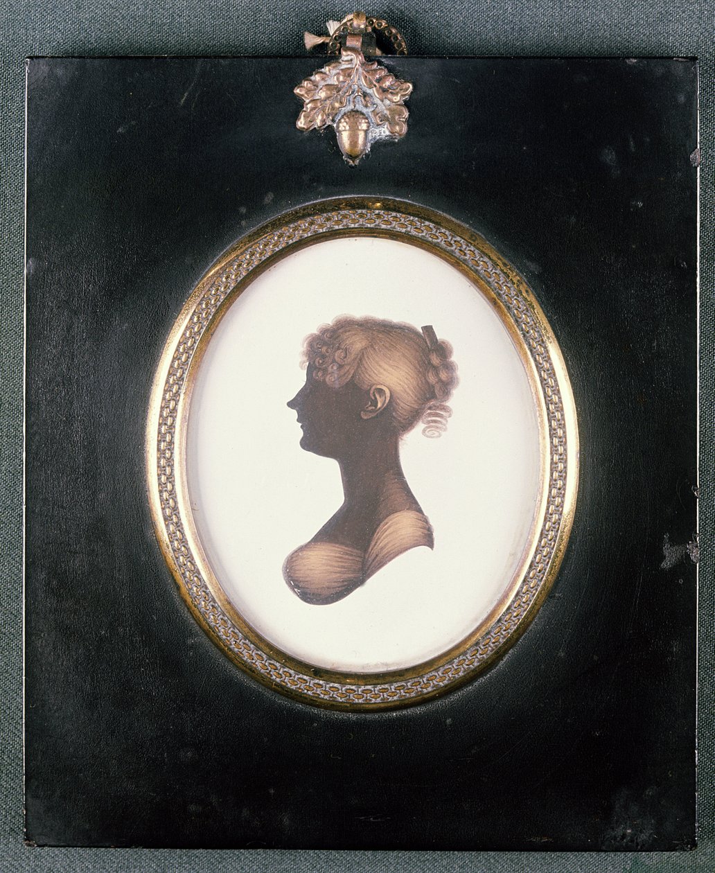 Silhouet van Cassandra Austen, ca.1809 door John Meiers