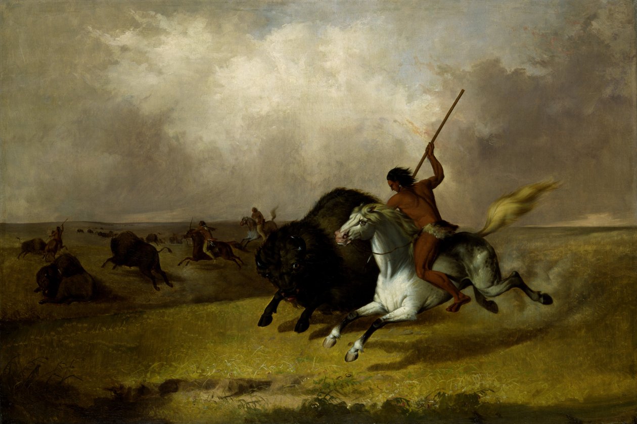 Buffeljacht op de Zuidwestelijke Prairies door John Mix Stanley