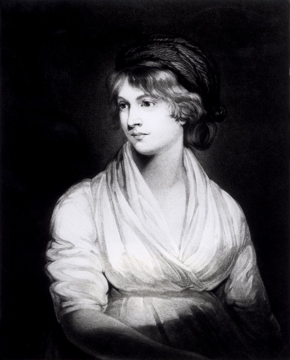 Portret van Mary Wollstonecraft Godwin (1759-97) Auteur van een Verdediging van de Rechten van de Vrouw, gegraveerd door W.T. Annis, pub. 1802 door John Opie
