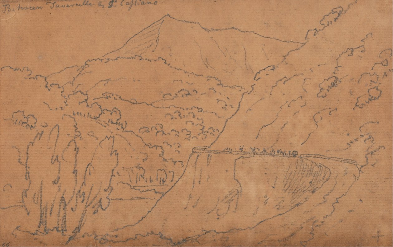Tussen Tavernelle en San Casciano door John Robert Cozens