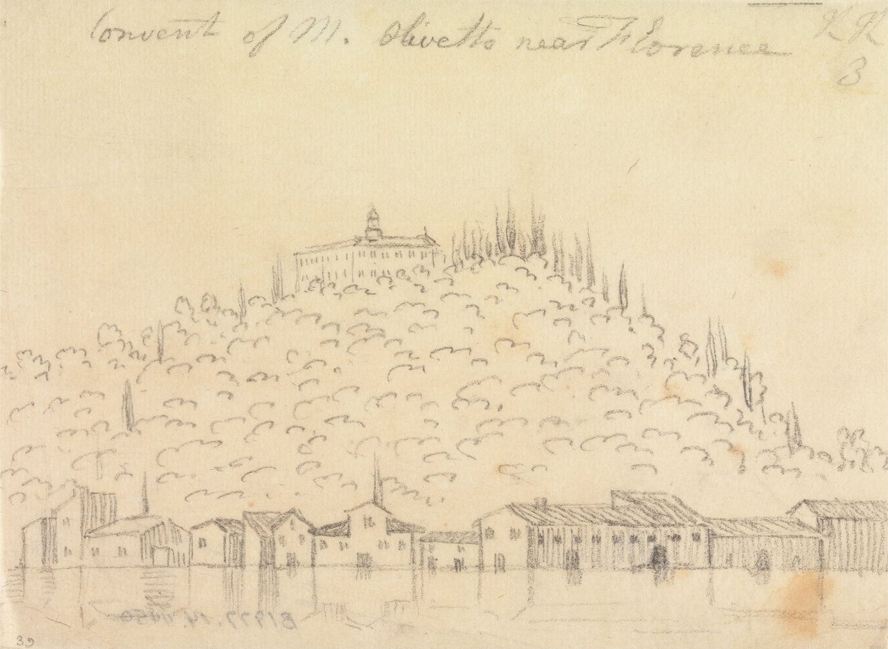 Klooster van Monte Olivetto bij Florence door John Robert Cozens