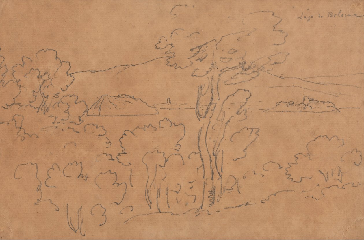 Lago di Bolsena door John Robert Cozens