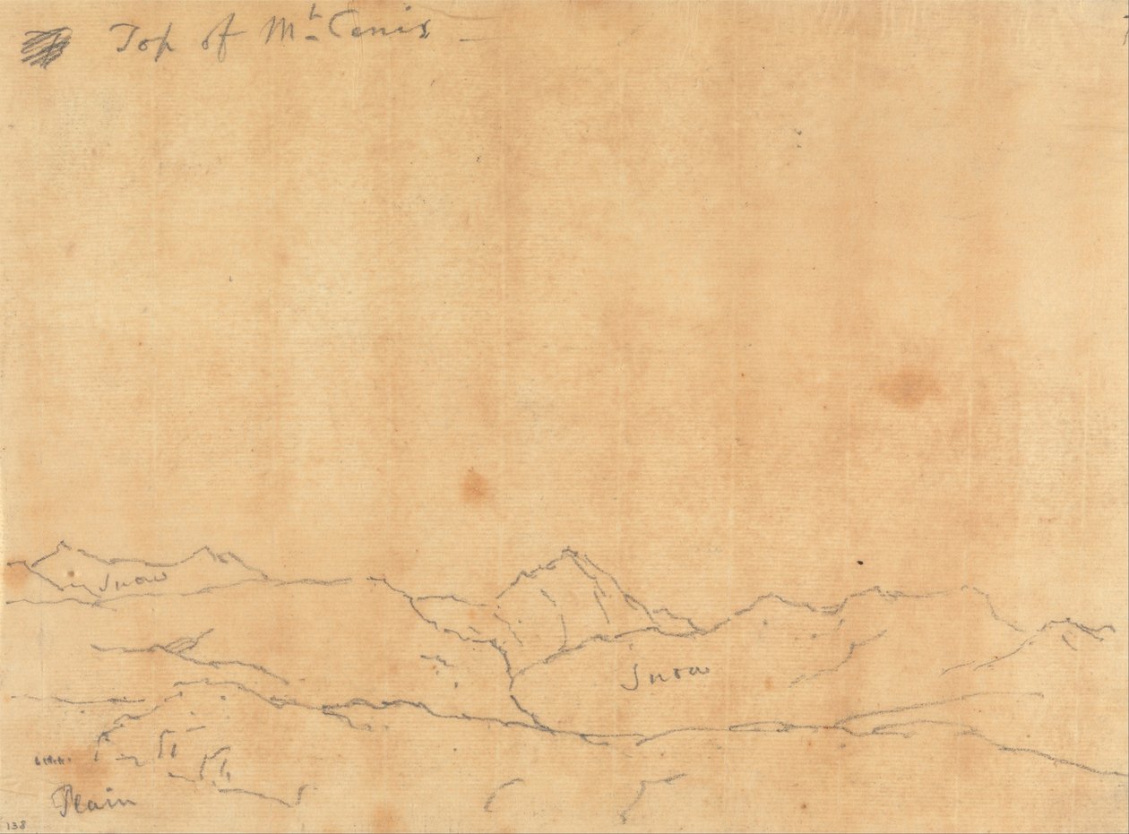 Top van de Mt. Cenis door John Robert Cozens