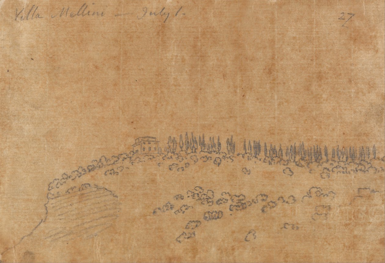 Villa Mellini, 1 juli door John Robert Cozens