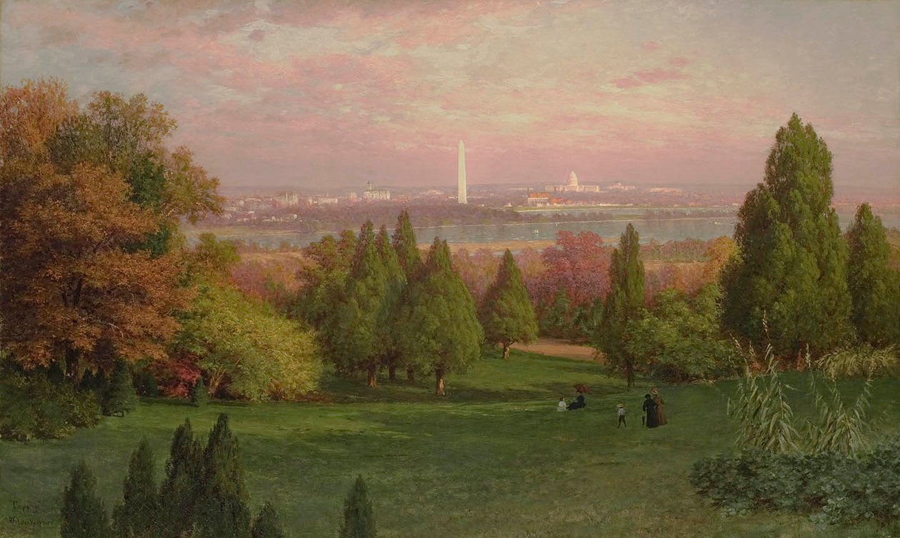 Uitzicht op Washington vanuit Arlington door John Ross Key
