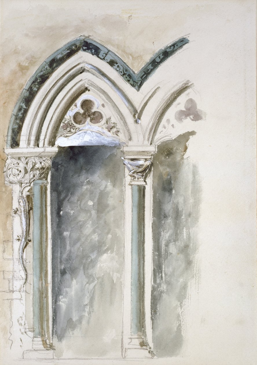 Ontwerpstudies voor Kapitelen voor het Universiteitsmuseum, Oxford door John Ruskin