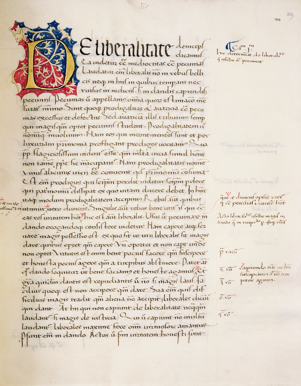 Ms.228, f.29r: Pagina uit Aristoteles