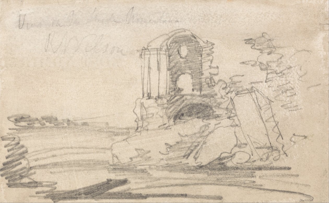 Verwoest Tempel na Richard Wilson door John Sell Cotman