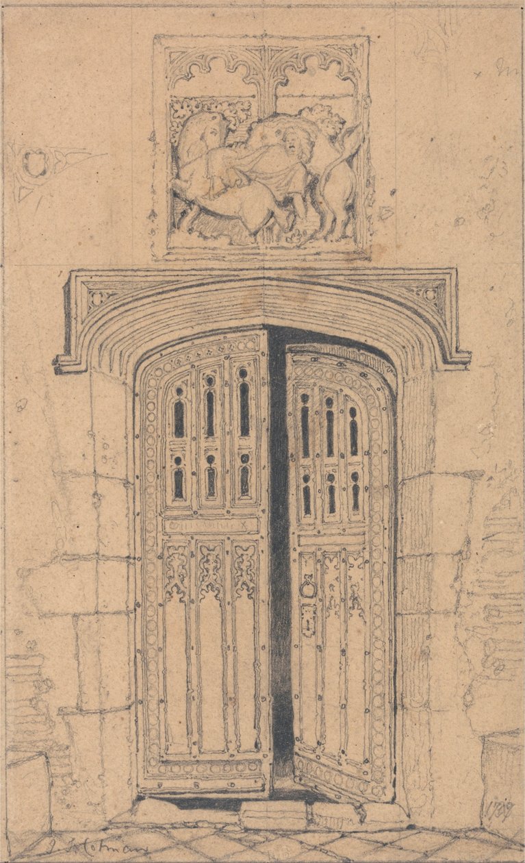Zuiddeur, Arminghall Hall, Norfolk door John Sell Cotman