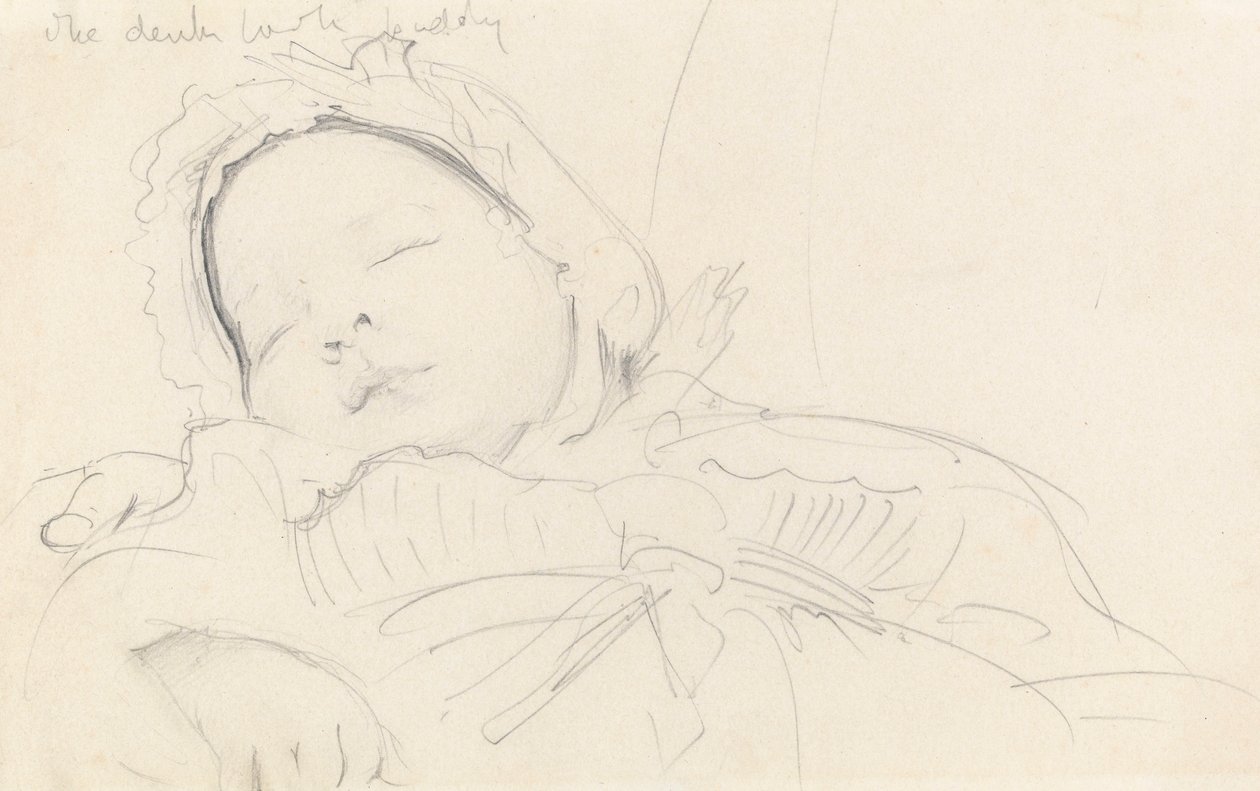 Jack Millet als baby (geb. 1888), ca. 1888 (grafiet op papier) door John Singer Sargent