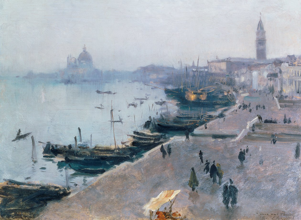 Venetië in Grijs Weer door John Singer Sargent