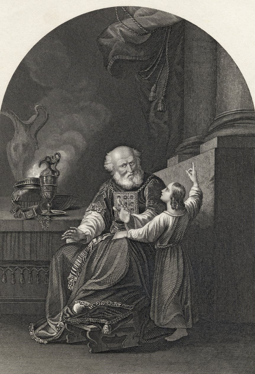 Samuel en Eli, gegraveerd door S. Allen, uit 