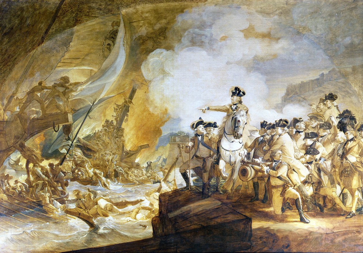 Het Beleg en de Bevrijding van Gibraltar, 14 september 1782 door John Singleton Copley