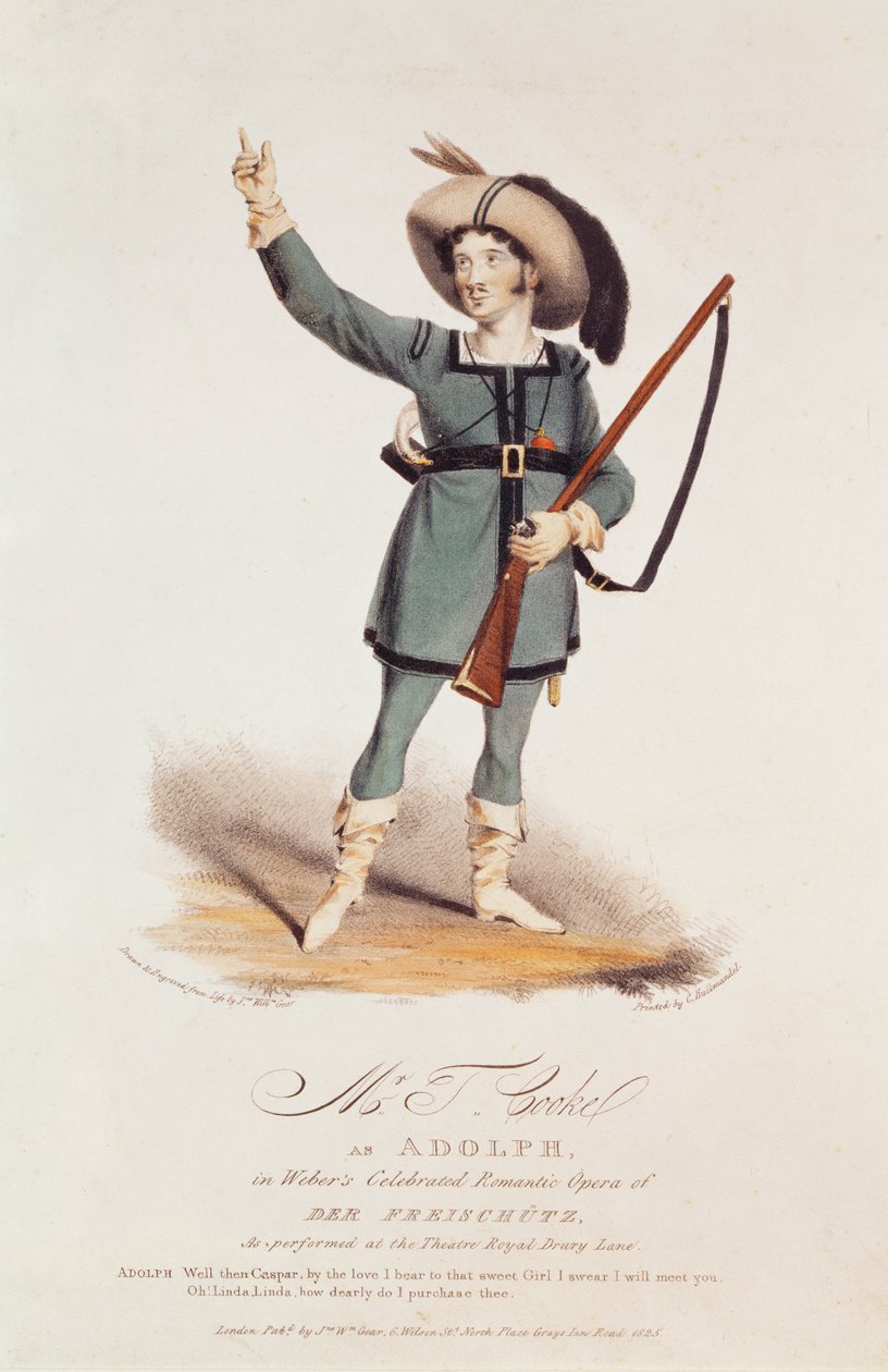 Thomas Simpson Cooke (1782-1848) als Adolph in Weber