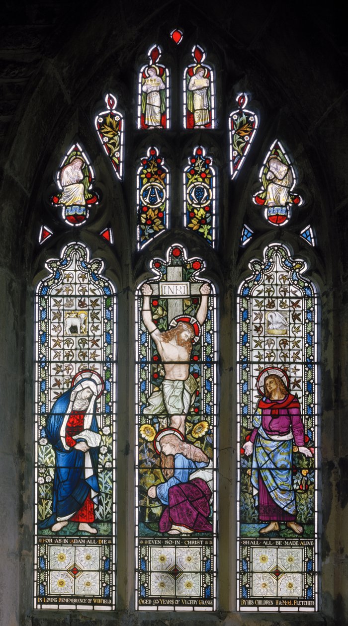 Kruisiging, De Maagd Maria, St. Johannes, Maria Magdalena door John William Brown