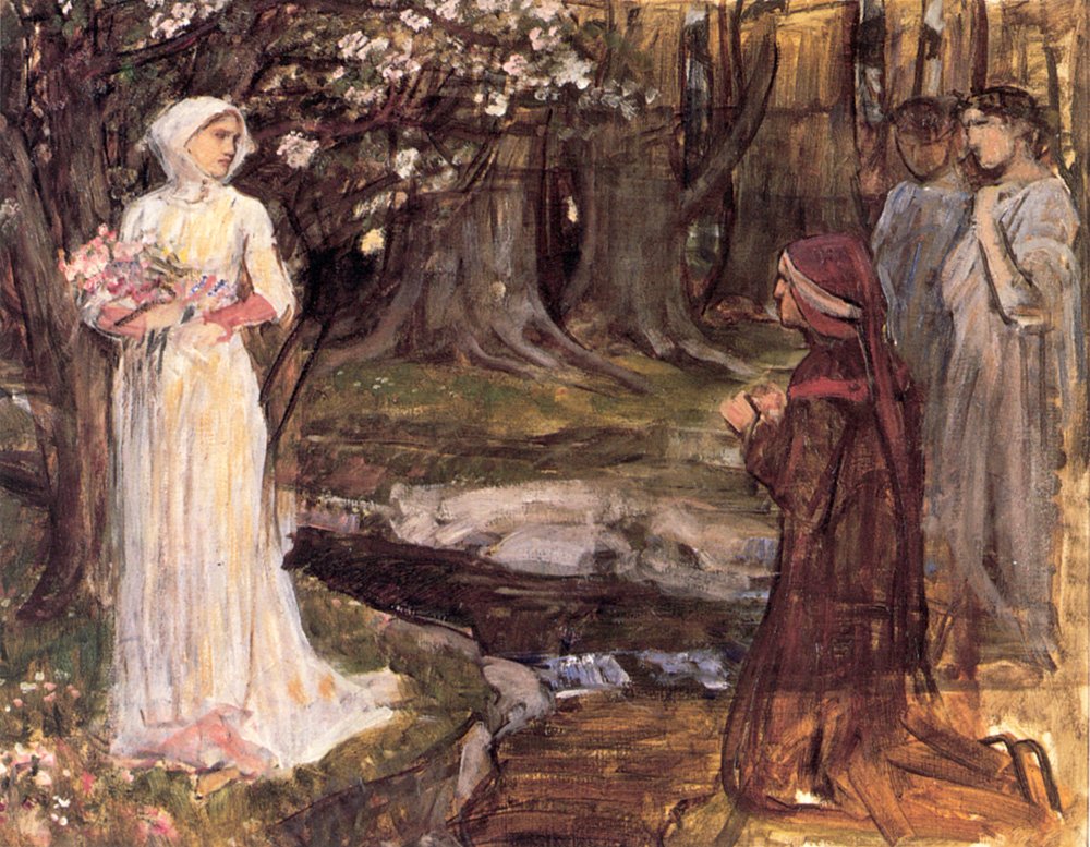 Dante en Matilda door John William Waterhouse