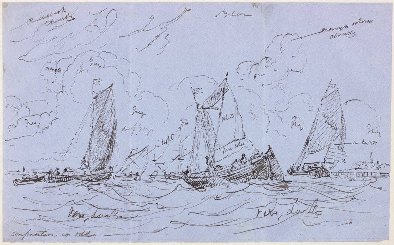 Compositorische Studie voor een Zeegezicht door John Wilson Carmichael
