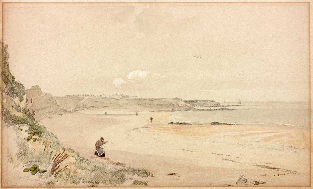 Cullercoats Bay, 8 september 1840 door John Wilson Carmichael