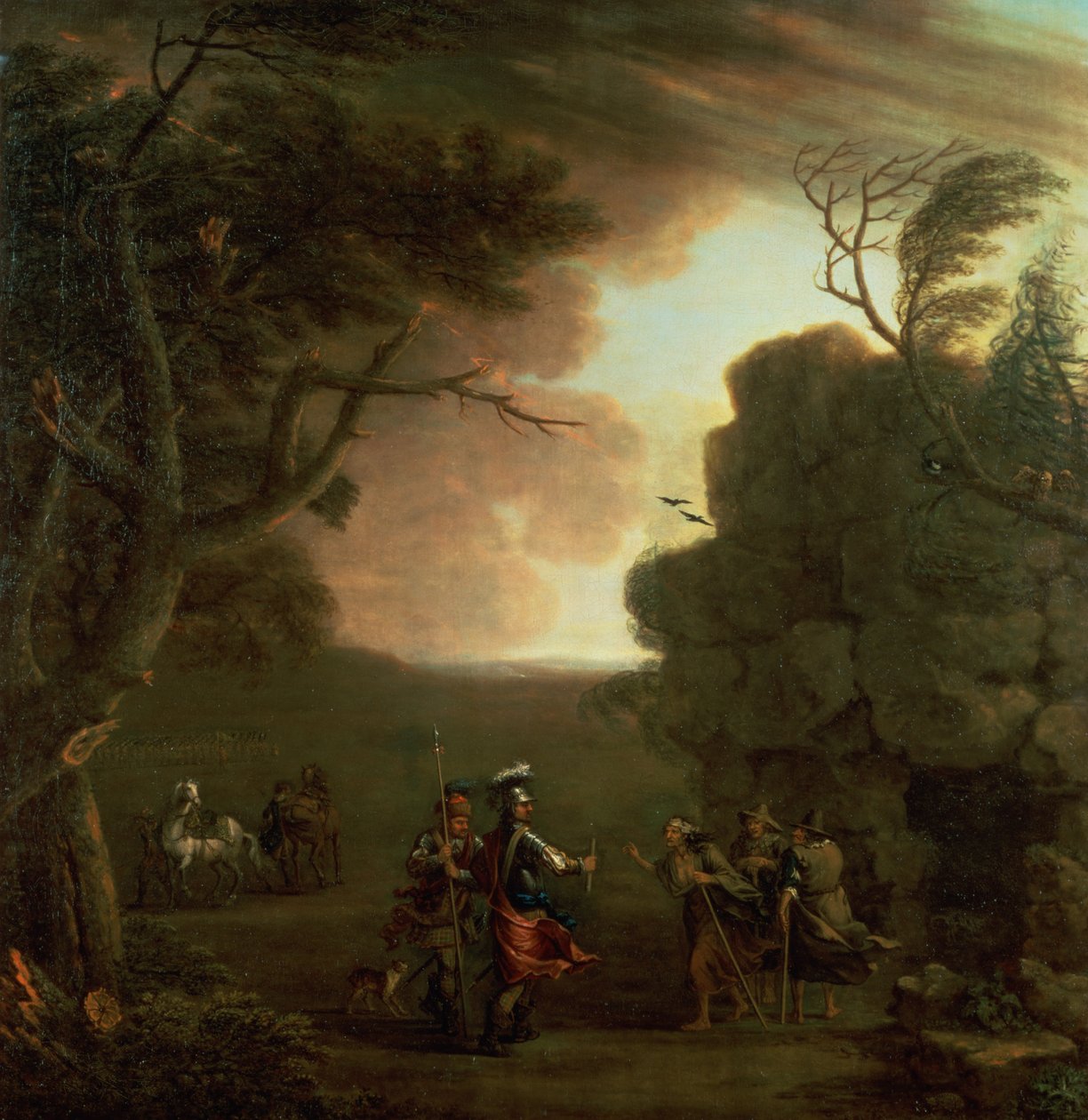 Macbeth en de Drie Heksen door John Wootton