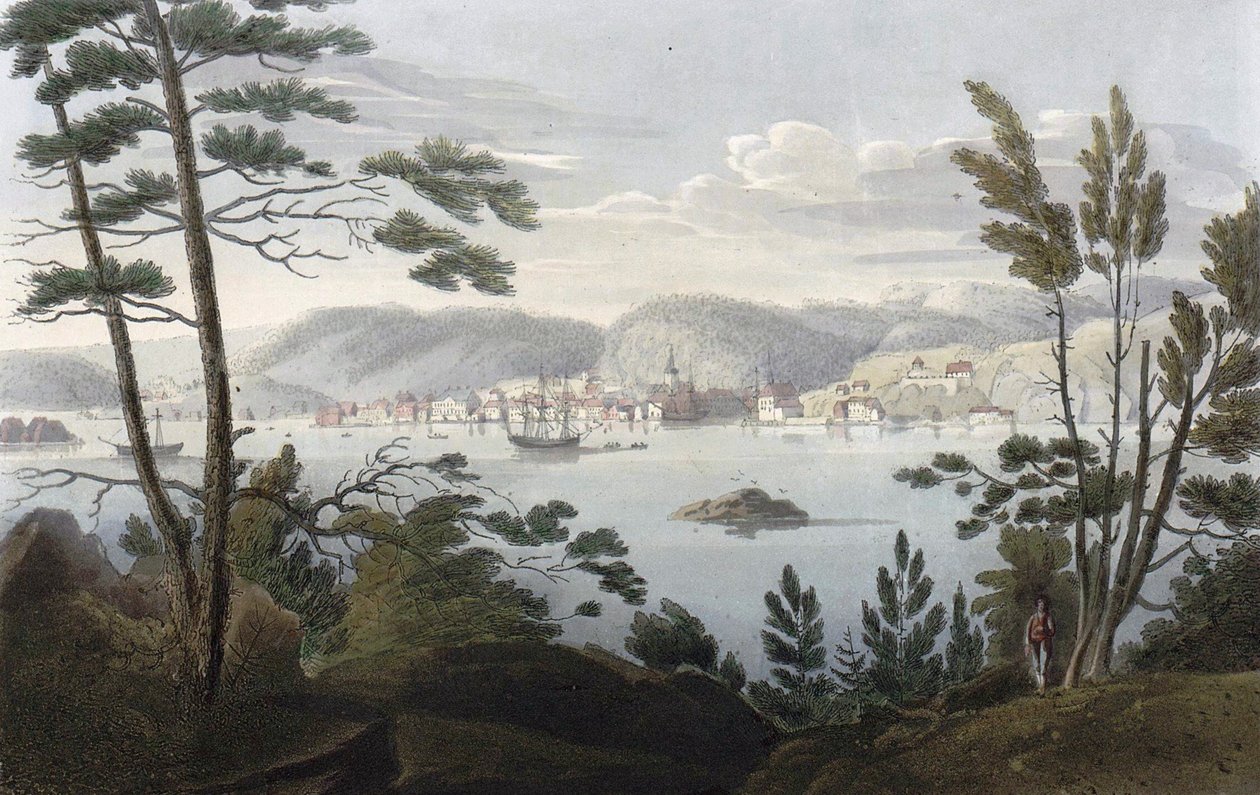 Arendal vanaf Tromø door John william Edy