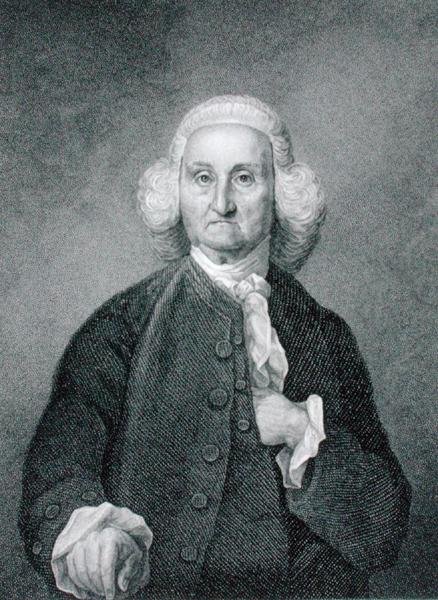 Jonathan Trumbull (1710-85) gegraveerd door E. Mackenzie door John (after) Trumbull